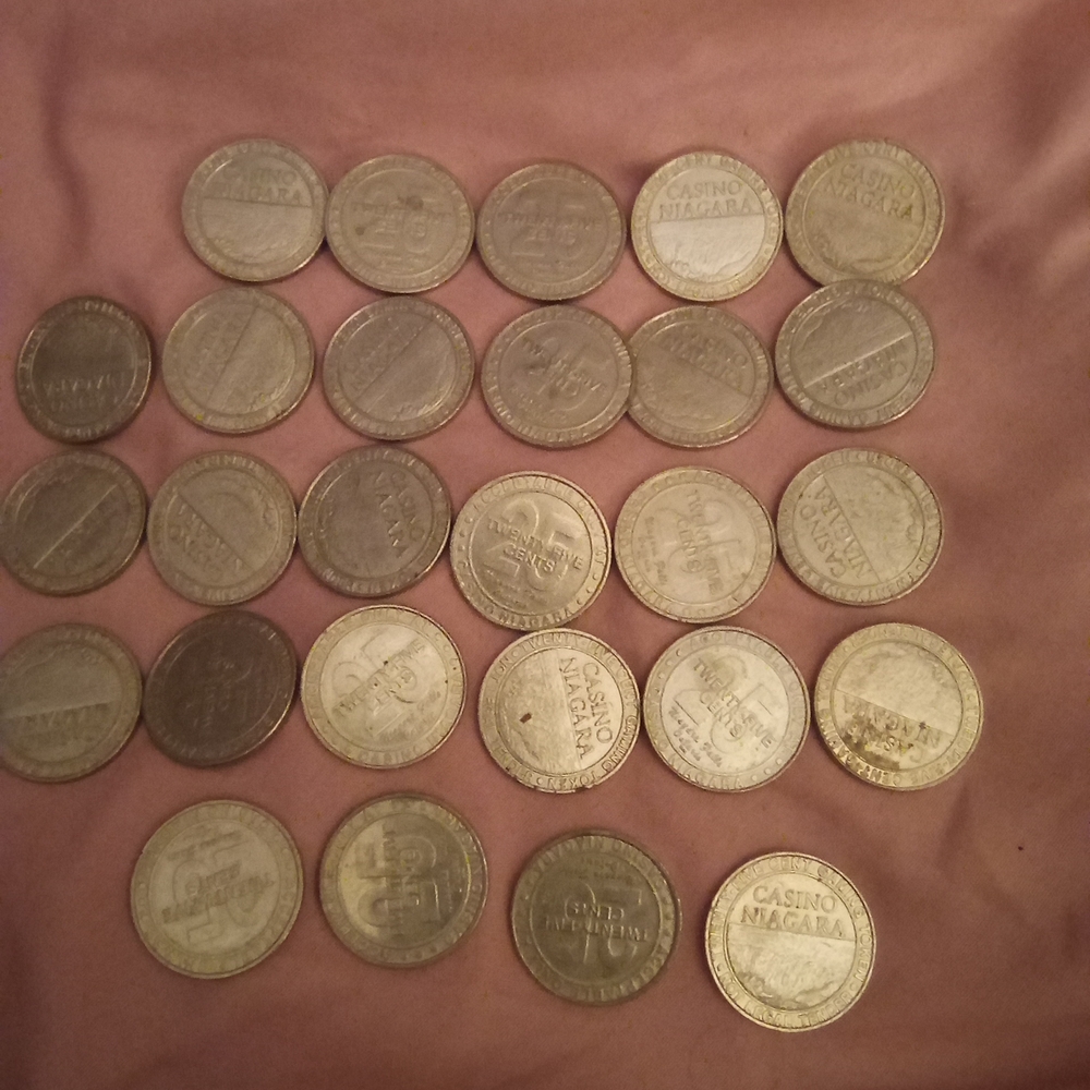 Casino Niagara Ontario 25 Cent Lot Of 27 Collectible Tokens